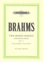 4 ernste Gesnge op.121 fr hohe Singstimme und Klavier