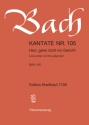 Herr gehe nicht ins Gericht Kantate Nr.105 BWV105 Klavierauszug (dt/en)