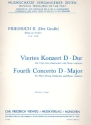 Konzert D-Dur Nr.4 fr Flte und Streichorchester Partitur (= Cembalo / Klavier)