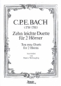 10 leichte Duette fr 2 Hrner Partitur und 2 Stimmen