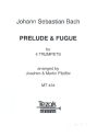 Prludium und Fuge e-Moll BWV554 fr 4 Trompeten Partitur ud 4 Stimmen