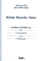 Kleine barocke Stze von Bach, Hndel u.a. fr 2 Trompeten und 2 Posaunen Partitur und Stimmen