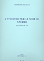 3 strophes sur le nom de Sacher pour violoncelle seul