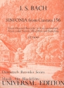 Sinfonia from Cantata 156 for tenor (descant) recorder with accompaniment