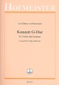 Konzert G-Dur fr Violine und Orchester fr Violine und Klavier