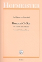 Konzert G-Dur fr Violine und Orchester fr Violine und Klavier