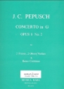 Konzert G-Dur op.8,2 fr 2 Flten, 2 Oboen (Violinen) und Bc Partitur und Stimmen