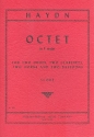 Octet F major for 2 oboes, 2 clarinets, 2 horns and 2 bassoons study score