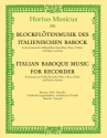 Blockfltenmusik des italienischen Barock 6 Sonaten fr Altblockflte (Violine, Oboe) und Bc,   Stimmen