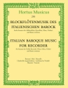 Blockfltenmusik des italienischen Barock - 6 Sonaten  fr Altblockflte (Violine, Oboe) und Bc Stimmen