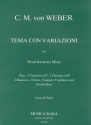 Tema con variazioni for wind harmony music score and 12 parts