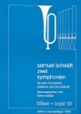 2 Sinfonien  fr 2 Trompeten, Posaune und Bc Partitur und 4 Stimmen