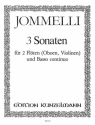 3 Sonaten fr 2 Flten (Oboen, Violinen) und Bc Stimmen