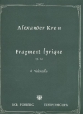 Fragment lyrique op.1a für 4 Violoncelli Partitur und Stimmen