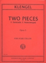 2 Pieces op.5 for 4 violoncellos Score and parts