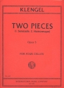 2 Pieces op.5 for 4 violoncellos Score and parts
