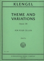 Theme and Variations op.28 for 4 violoncellos score and 4 parts