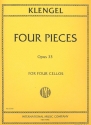 4 Pieces op.33 for 4 violoncellos parts