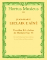 Premire Rcration de Musique op.6 fr 2 Violinen und Bc Partitur und Stimmen