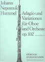 Adagio und Variationen op.102 für Oboe und Orchester für Oboe und Klavier