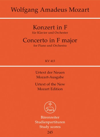 Konzert F-Dur KV413 fr Klavier und Orchester Studienpartitur