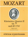 Klarinetten-Quartett II op.79 Es-Dur nach KV374f fr Klarinette und Streichtrio Partitur und Stimmen