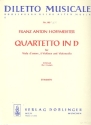 Quartetto D-dur fr Viola d'amore, 2 Violinen und Violoncello Stimmen