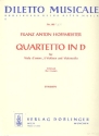 Quartetto D-dur fr Viola d'amore, 2 Violinen und Violoncello Stimmen