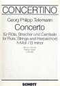 Concerto h-Moll fr Flte, Streicher und Cembalo Partitur