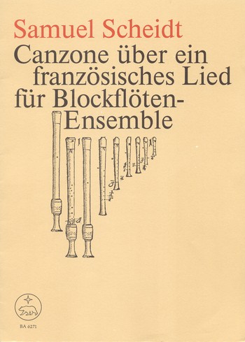 Canzone ber ein franzsisches Lied fr Blockflten-Ensemble Partitur und 5 Stimmen