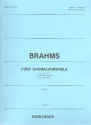 5 Choralvorspiele aus op.122 fr Streichorchester Partitur