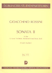 Sonate A-Dur Nr.2 fr Streicher  Studienpartitur