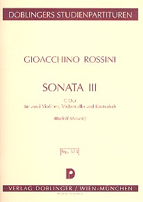 Sonate C-Dur Nr.3 fr Streicher Studienpartitur