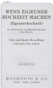 Wenn Zigeuner Hochzeit machen fr TTBB Chor und Klavier Partitur (dt)