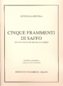 5 frammenti di Saffo per soprano e orchestra da camera, 1942 partitura (it)