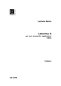 Laborintus 2 fr Stimmen, Instrumente und Tonband Partitur (it)