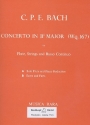 Konzert B-Dur WQ167 fr Flte, Streicher und Bc Partitur und Stimmen