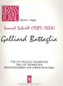 Galliard Battaglia fr 2 Bb-Piccolo-Trompeten und 3 Bb-Trompeten Partitur und Piccolotrompetenpartitur