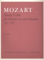 Sonate G-Dur KV357 fr Klavier zu 4 Hnden