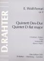 Quintett Des-Dur op.6 fr Streichquartett und Klavier Stimmen