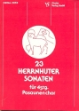 23 Herrnhuter Sonaten fr 2 Trompeten und 2 Posaunen Partitur
