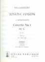 Konzert C-Dur Nr.1 Hob.VIIh:1 fr 2 Altblockflten und Orchester Violine 1