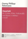 Quartett e-Moll fr Violine, Flte, obligates Violoncello und Cembalo