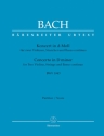 Konzert d-Moll BWV1043 für 2 Violinen, Streicher und Bc Partitur