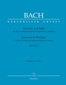 Konzert d-Moll BWV1043  fr 2 Violinen, Streicher und Bc Partitur