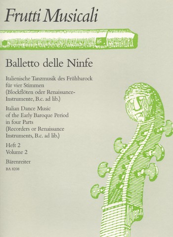 Balletto delle Ninfe Band 2 für 4 Instrumente (Blockflöten, Renaissance-Instr.) Partitur und 4 Stimmen