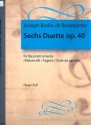 6 Duette op.40  fr Bassinstrumente (Vc/Fag/Violen da Gamba) Spielpartitur