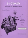 24 Chorle fr 2 Trompeten, Horn (Tenorhorn), Posaune und Tuba Partitur