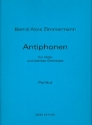 Antiphonen fr Viola solo, Sprecher, kleines Orchester Partitur