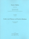 Lieder nach Texten von Friedrich Rckert fr Singstimme und Klavier